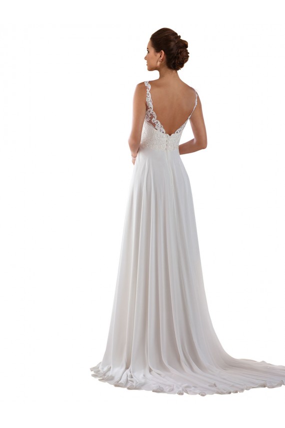 Fábrica de Chiffon Amor Comboio Capela Sem Mangas Vestidos de Noiva Clássicos