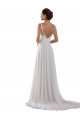 Fábrica de Chiffon Amor Comboio Capela Sem Mangas Vestidos de Noiva Clássicos