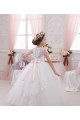 Fábrica de Tule & Renda Amor Comprimento Chão Sem Mangas Vestidos para Meninas de Flores