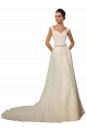 Fábrica de Tule & Renda Amor Comboio Capela Sem Mangas Vestido de Festa / Vestidos de Noiva