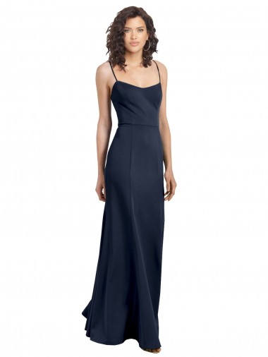 Fábrica de Lombar Crepe Esticado Decote Alto Comprimento Chão Sem Mangas Vestidos de Madrinha / Vestidos de Noite / Vestidos de Festa