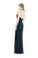 Fábrica de Abrir de volta Chiffon Cabeçada Comprimento Chão Sem Mangas Linha A Vestido de Festa / Vestido de Madrinha