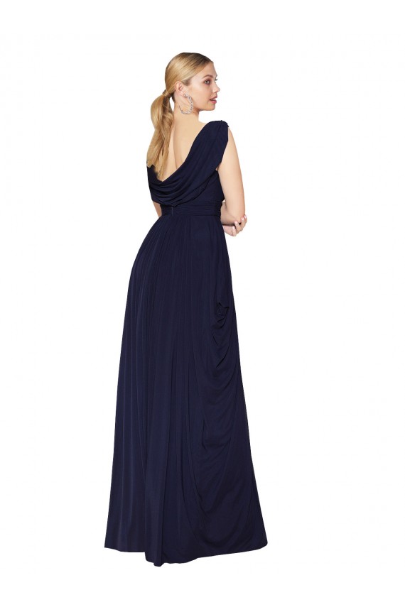 Fábrica de Chiffon Decote V Comprimento Chão Sem Mangas Vestidos de Madrinha / Vestidos de Noite / Vestidos de Festa