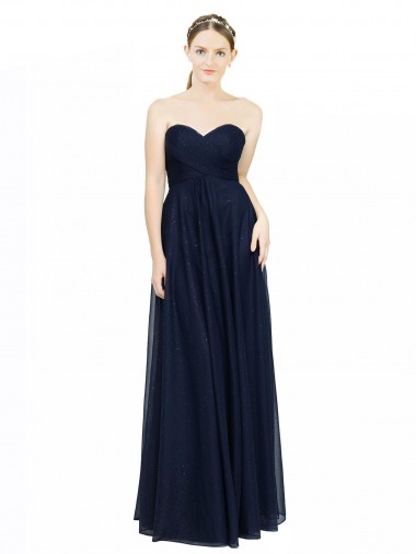 Fábrica de Lombar Chiffon Amor Comprimento Chão Sem Mangas Linha A Vestidos de Madrinha