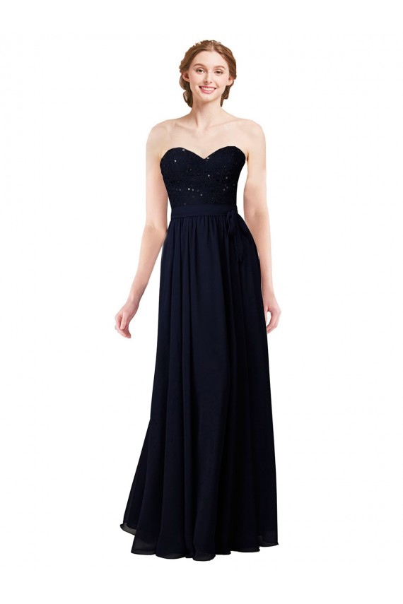 Fábrica de Chiffon Amor Comprimento Chão Sem Mangas Vestido Formais / Vestido de Madrinha