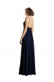 Fábrica de Chiffon Decote V Comprimento Chão Sem Mangas Vestido de Madrinha Formais / Vestido de Baile