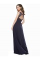 Fábrica de Buraco da fechadura Chiffon & Renda Decote V Comprimento Chão Sem Mangas Vestidos de Madrinha