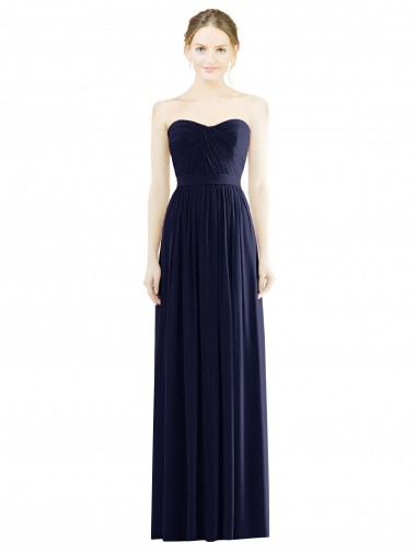 Fábrica de Chiffon Amor Comprimento Chão Sem Mangas Vestidos de Madrinha / Vestidos de Noite