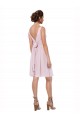 Fábrica de Chiffon Decote V Comprimento Joelho Sem Mangas Vestidos de Madrinha / Vestidos de Cocktail / Vestidos de Homecoming