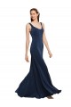 Fábrica de Lombar Crepe Esticado Decote redondo Comprimento Chão Sem Mangas Vestidos de Madrinha / Vestidos de Noite / Vestidos de Festa