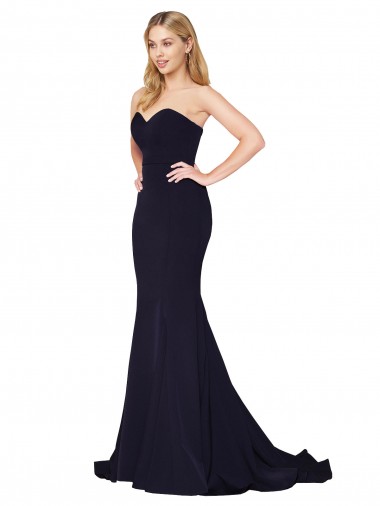 Fábrica de Crepe Esticado Amor Comboio Varredela Sem Mangas Vestidos de Madrinha / Vestidos de Noite / Vestidos de Festa