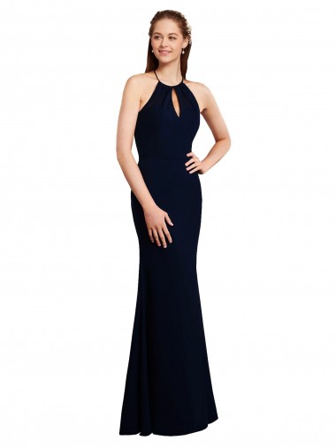 Fábrica de Criss Cruz Chiffon Cabeçada Comprimento Chão Sem Mangas Sereia Vestidos de Madrinha