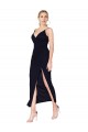 Fábrica de Costas em V Chiffon Decote V Comprimento Joelho Sem Mangas Vestidos de Madrinha / Vestidos de Noite / Vestidos de Festa