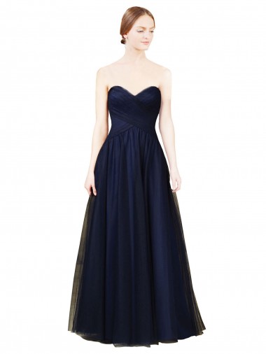 Fábrica de Tule Amor Comprimento Chão Sem Mangas Vestidos de Madrinha / Vestidos Formais