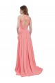 Fábrica de Criss Cruz Chiffon Cabeçada Comprimento Chão Sem Mangas Longo Vestidos de Madrinha