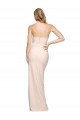 Fábrica de Lombar Crepe Esticado Sem alças Comprimento Chão Sem Mangas Nu Vestidos de Madrinha / Vestidos de Noite / Vestidos de Festa