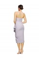 Fábrica de Lombar Crepe Esticado Sem alças Comprimento Cocktail Sem Mangas Vestidos de Madrinha / Vestidos de Noite / Vestidos de Festa