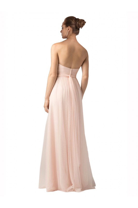 Fábrica de Tule Amor Comprimento Chão Sem Mangas Longo Vestidos de Madrinha
