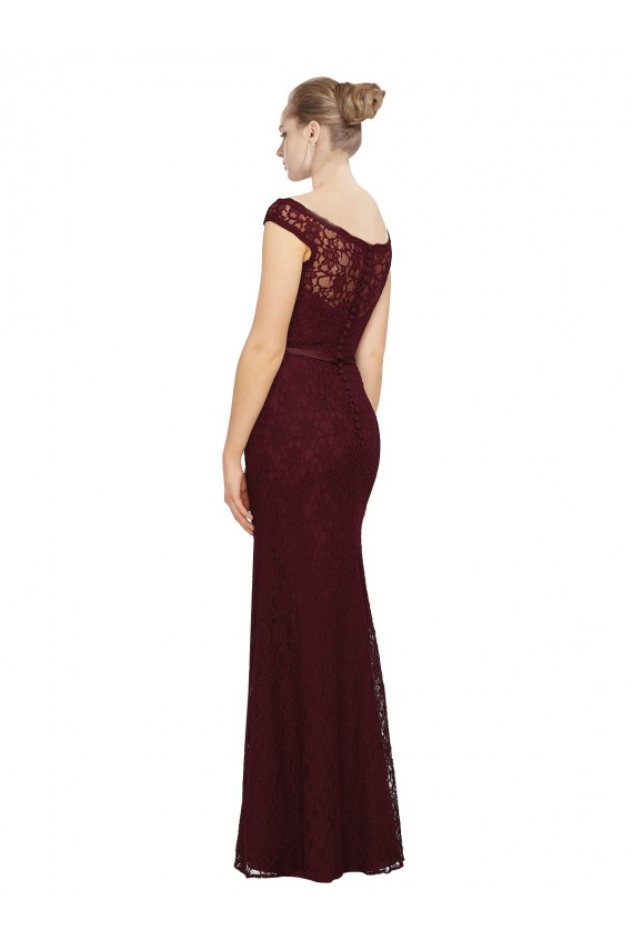 Fábrica de Chiffon Barco Comprimento Chão Mangas Curtas Vestidos de Madrinha