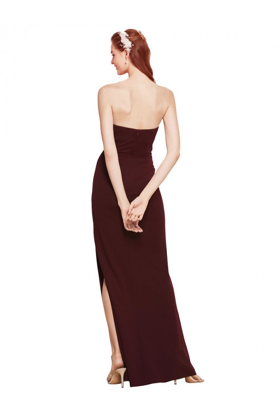 Fábrica de Crepe Esticado Sem alças Comprimento Chão Sem Mangas Vestidos de Madrinha / Vestidos de Noite / Vestidos de Festa