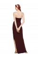 Fábrica de Crepe Esticado Sem alças Comprimento Chão Sem Mangas Vestidos de Madrinha / Vestidos de Noite / Vestidos de Festa