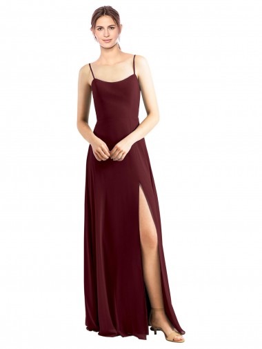 Fábrica de Chiffon Alças finas Comprimento Chão Sem Mangas Vestidos de Festa