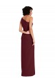 Fábrica de Crepe Esticado Um Ombro Comprimento Chão Sem Mangas Bainha Vestidos de Madrinha / Vestidos de Noite / Vestidos de Festa