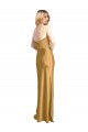 Fábrica de Cetim Elástico Sem alças Comprimento Chão Sem Mangas Vestidos de Madrinha / Vestidos de Noite / Vestidos de Festa