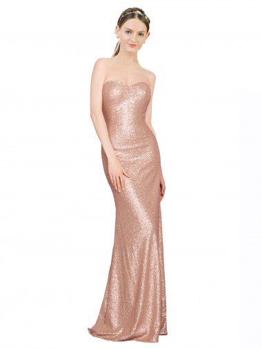 Fábrica de Lombar Lantejoulas Amor Comprimento Chão Sem Mangas Vestidos de Madrinha / Vestidos de Noite / Vestidos de Festa