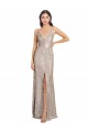 Fábrica de Costas em V Lantejoulas & Lantejoulas Espumantes Decote V Comprimento Chão Sem Mangas Vestidos de Madrinha / Vestidos de Noite / Vestidos de Festa