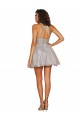 Fábrica de Criss Cruz Tule Cabeçada Curto Sem Mangas Vestidos de Madrinha / Vestidos de Cocktail / Vestidos de Homecoming
