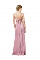 Fábrica de Lombar Crepe Esticado Alças finas Comprimento Chão Sem Mangas Longo Vestidos de Madrinha / Vestidos de Noite / Vestidos de Festa