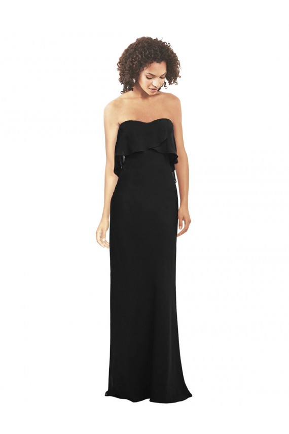 Fábrica de Chiffon Amor Comprimento Chão Sem Mangas Bainha Vestidos de Madrinha