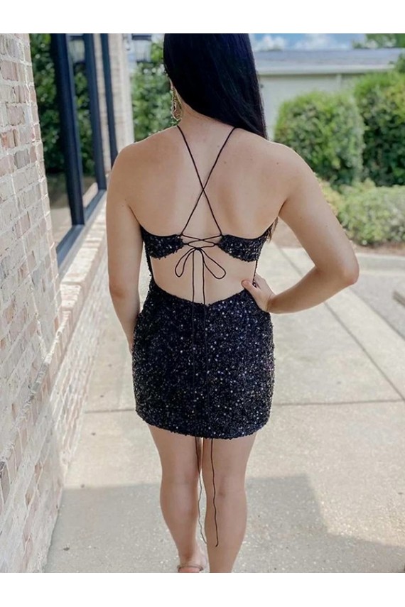 Fábrica de Lantejoulas Veludo Cabeçada Curto Sem Mangas Vestidos de Festa