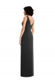 Fábrica de Costas em V Spandex Decote V Comprimento Chão Sem Mangas Vestidos de Madrinha / Vestidos de Noite / Vestidos de Festa