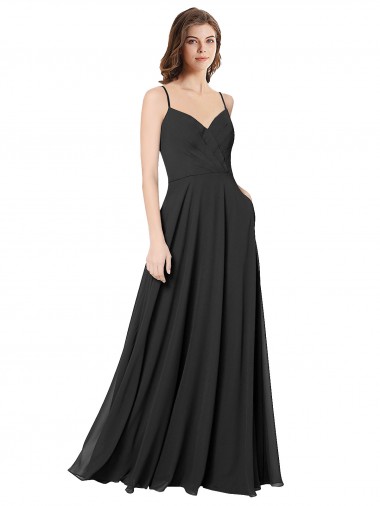 Fábrica de Abrir de volta Chiffon Amor Comprimento Chão Sem Mangas Vestidos de Madrinha
