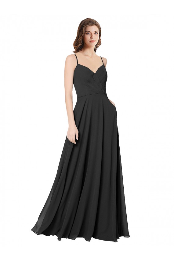 Fábrica de Abrir de volta Chiffon Amor Comprimento Chão Sem Mangas Vestidos de Madrinha