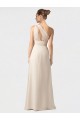 Fábrica de Chiffon Um Ombro Comprimento Chão Sem Mangas Longo Vestido de Noite / Vestidos de Madrinha
