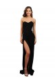 Fábrica de Lombar Crepe Esticado Amor Comprimento Chão Sem Mangas Coluna Vestidos de Madrinha / Vestidos de Noite / Vestidos de Festa