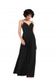 Fábrica de Criss Cruz Chiffon Decote V Comprimento Chão Sem Mangas Vestidos de Madrinha / Vestidos de Noite