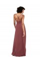 Fábrica de Criss Cruz Chiffon Decote V Comprimento Chão Sem Mangas Vestidos de Madrinha / Vestidos de Noite