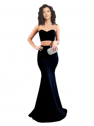 Fábrica de Lombar Crepe Esticado Decote Alto Comprimento Chão Sem Mangas Longo Vestidos de Madrinha / Vestidos de Noite / Vestidos de Festa