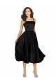 Fábrica de Cetim Decote Quadrado Comprimento Joelho Sem Mangas Vestidos de Madrinha / Vestidos de Festa / Vestidos de Cocktail / Vestidos de Homecoming