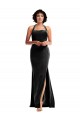 Fábrica de Lombar Veludo Elástico Cabeçada Comprimento Chão Sem Mangas Vestidos de Madrinha / Vestidos de Noite / Vestidos de Festa