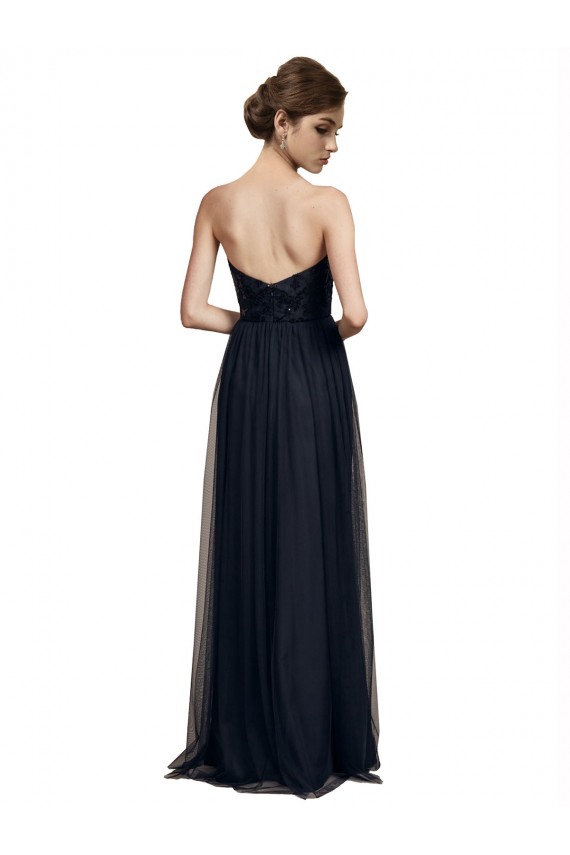 Fábrica de Tule Amor Comprimento Chão Sem Mangas Vestido de Madrinha / Vestido Formais
