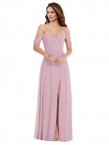 Fábrica de Chiffon Amor Comprimento Chão Sem Mangas Prímula Vestidos de Madrinha