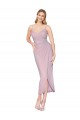 Fábrica de Costas em V Chiffon Alças finas Comprimento Joelho Sem Mangas Vestidos de Madrinha / Vestidos de Festa / Vestidos de Cocktail / Vestidos de Homecoming