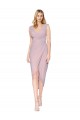 Fábrica de Costas em V Chiffon Decote V Comprimento Cocktail Sem Mangas Vestidos de Madrinha / Vestidos de Noite / Vestidos de Festa