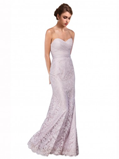 Fábrica de Renda Amor Comprimento Chão Sem Mangas Vestidos de Madrinha / Vestidos de Festa