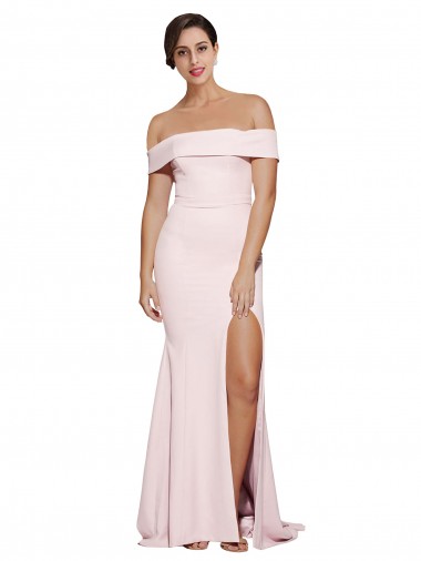 Fábrica de Lombar Crepe Esticado Decote Quadrado Comboio Varredela Sem Mangas Vestidos de Madrinha / Vestidos de Noite / Vestidos de Festa
